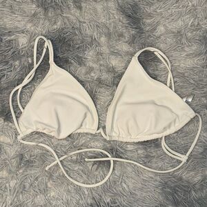 White Triangle Bikini Top